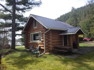 Rustic Waterfront Log Cabin