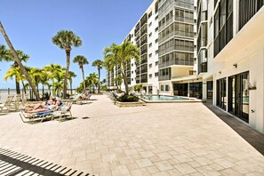 You’ll have full access to the community resort amenities, like the heated pool.