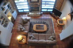 The main living area from upstairs landing.