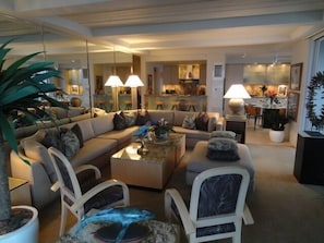 Lovely and comfortable living room with all high-teck devices available.