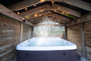 hot tub with woodland views