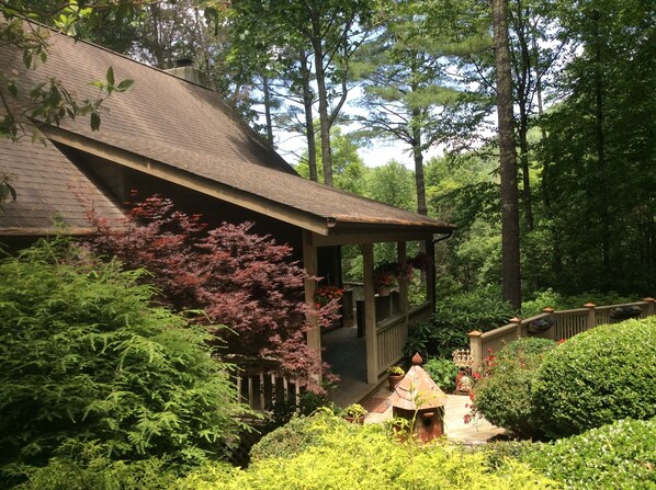 Front side view of house in Spring