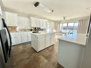 Large, fully stocked kitchen