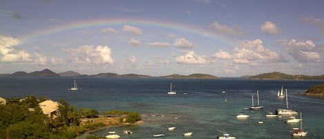 Rainbow over Cruz Bay looking from the balcony