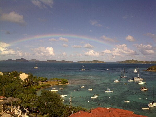 Rainbow over Cruz Bay looking from the balcony