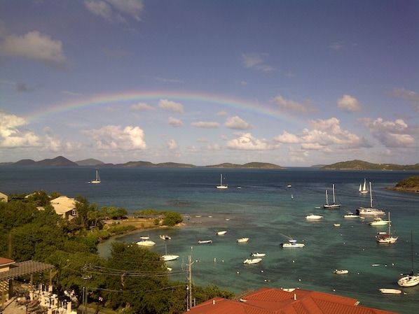 Rainbow over Cruz Bay looking from the balcony