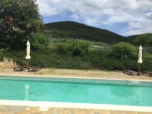 Piscine, Propriété, L'Eau, Ciel, Maison, Loisir, Été, Vacances, Montagne, Immobilier