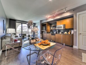 Living area looking out towards balcony