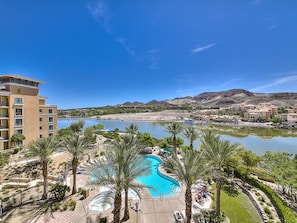 Pool and Lake View from Balcony