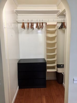 Closet in master bedroom