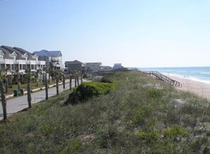 The unit, 320, is 3rd from the end on the left.  Great beach access and private.