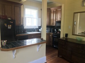 Full kitchen with full size appliances.