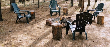 fire pit area on over an entire acre of private property 
