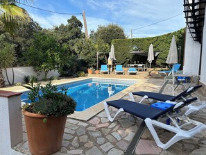 View of private pool and patio area.