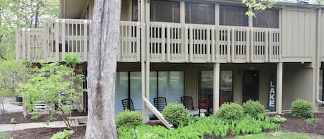 Abbey Springs villa with wrap around porches step to the clubhouse & beach