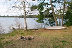 There is also a small fire pit for evening fires.