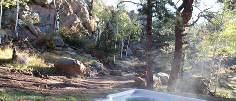 Hot tub on the back deck