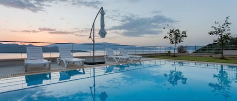 Swimming pool and the view of the sea