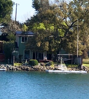 View of backyard from water