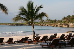 The most beautiful private beach in the world with exceptional service.  