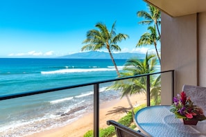 Stunning back drop of outer islands from your private balcony