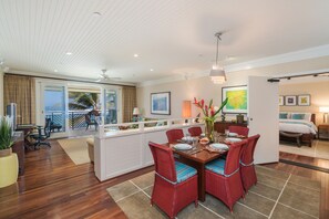 Ocean view dining room in the Main Villa!