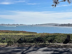 Boats coming and going thru the ship channel in front of the Harbor Cutie.