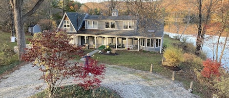 View of The Lake House and Lake Weil from game room