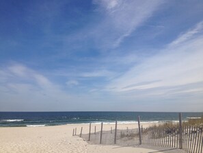 The best white sand beach on LBI is 2-minute walk away.