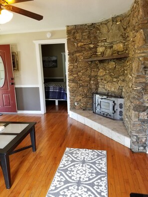 fireplace in living room