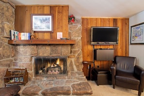 SWP Beaver Village 221 fireplace and TV