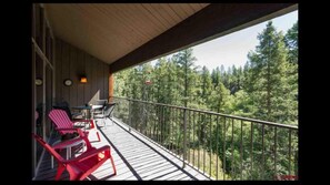 Deck off the Main Living Space with golf course views