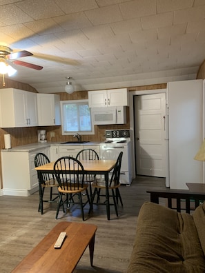 Open concept kitchen / living room 