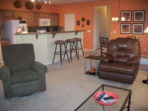 Open Concept... w comfy recliners - Papa Bear sized and Nanny Bear sized. 