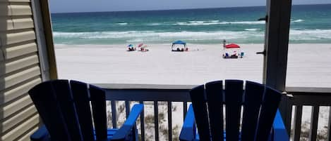 View to the beach from the porch