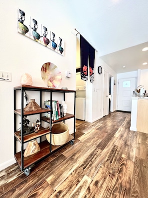 Laundry area and hallway