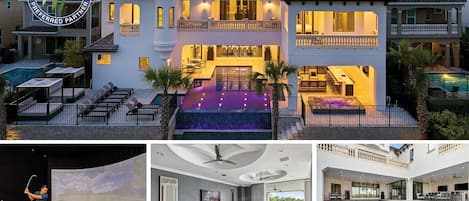 Welcome to Reunion Chateau, a beautiful 10 bed villa with a golf simulator room, 3rd floor bar, kids secret playroom, custom private pool and spa | PHOTOS TAKEN: December 2018