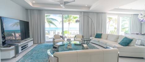 Living/Dining Room facing the Sea