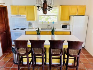 Bright, sit up island for dining and prepping your catch of the day!