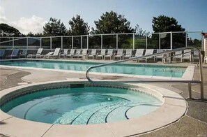 Hot tub open year around and pool open mid May to October pending weather