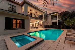 Spend evening by the pool area