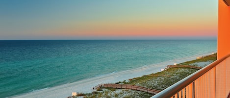 Spectacular view of Navarre Beach & Gulf of Mexico from the huge 9'X30' balcony 