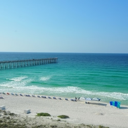 Navarre Beach - famous for its blue-green water & powdery white sand beach.