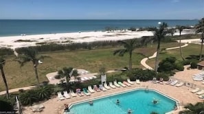 Beach right behind Pool and Buildings!