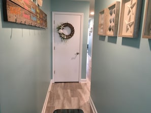 View of hallway when you enter the front door