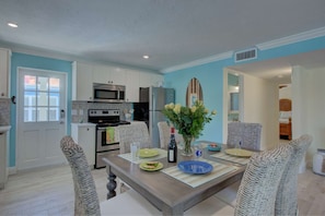 Dining table right off the kitchen.