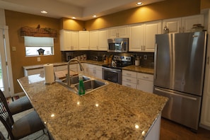 Newly renovated kitchen with updated appliances
