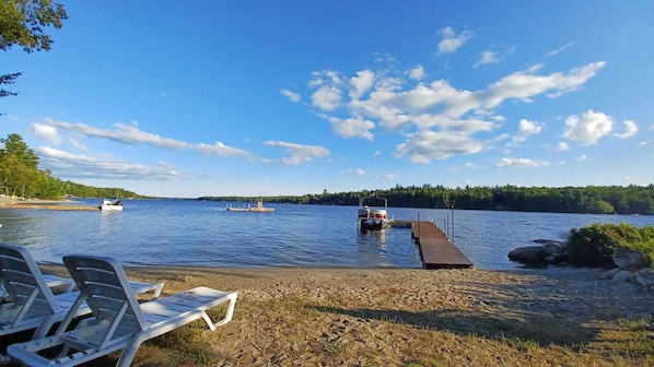 Perfect Lakefront Getaway, Maine. Afternoon view.