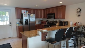 Perfect Lakefront Getaway, Maine. Back Entrance through the kitchen.