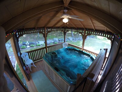 Great Hot Tub in a Gazebo. It's waiting for you and your guests year round